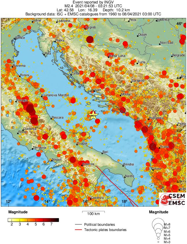 regional magnitude historical seismicity