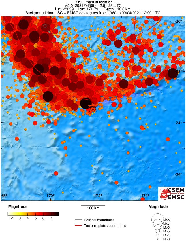 regional magnitude historical seismicity