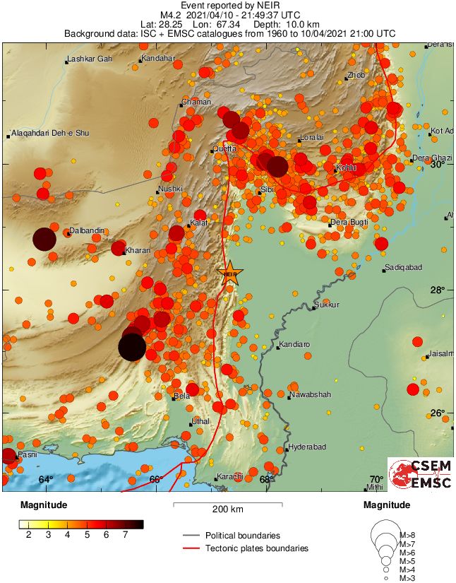 regional magnitude historical seismicity
