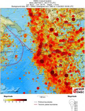 regional magnitude historical seismicity