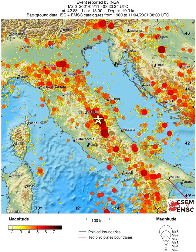 regional magnitude historical seismicity