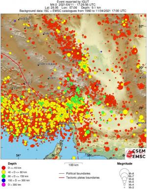 regional historical seismicity