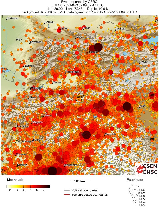 regional magnitude historical seismicity