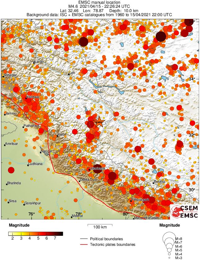 regional magnitude historical seismicity