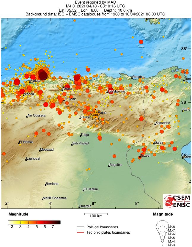 regional magnitude historical seismicity