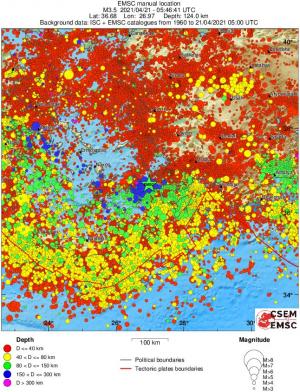regional historical seismicity