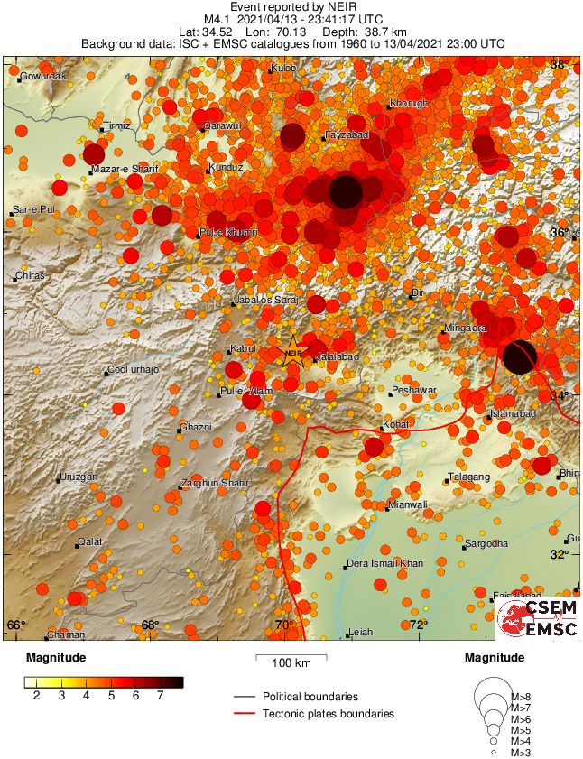 regional magnitude historical seismicity
