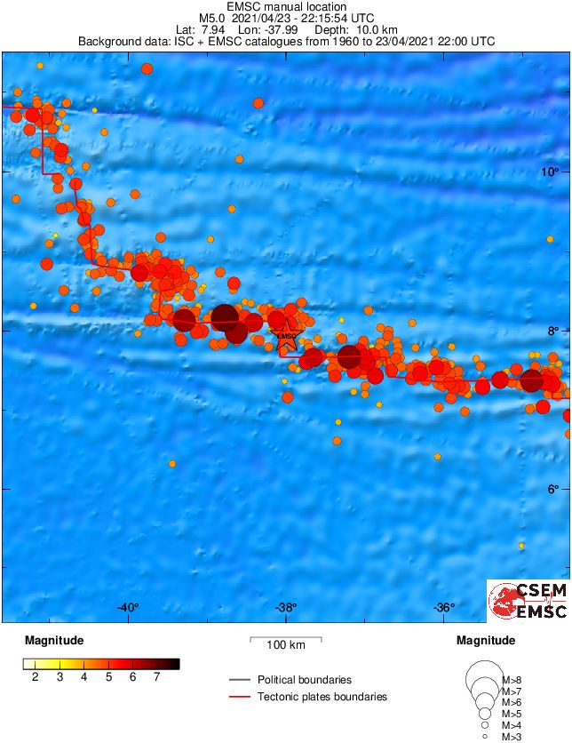 regional magnitude historical seismicity