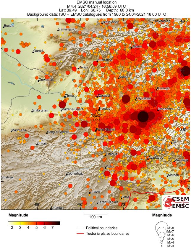regional magnitude historical seismicity