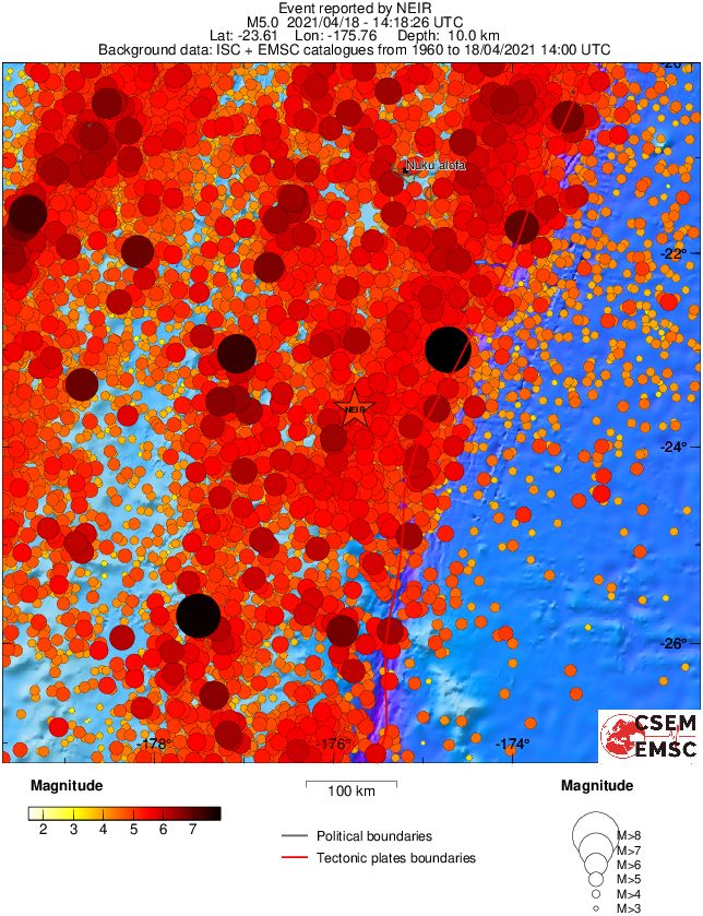 regional magnitude historical seismicity