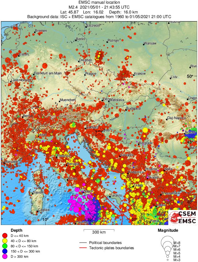 wide historical seismicity
