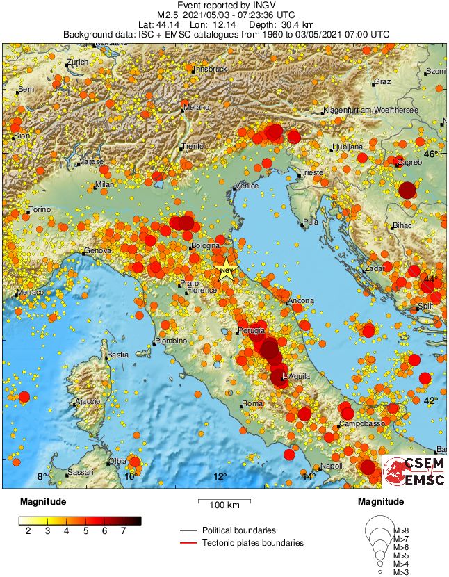 regional magnitude historical seismicity