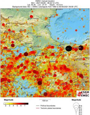 regional magnitude historical seismicity