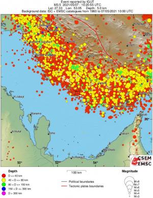 regional historical seismicity