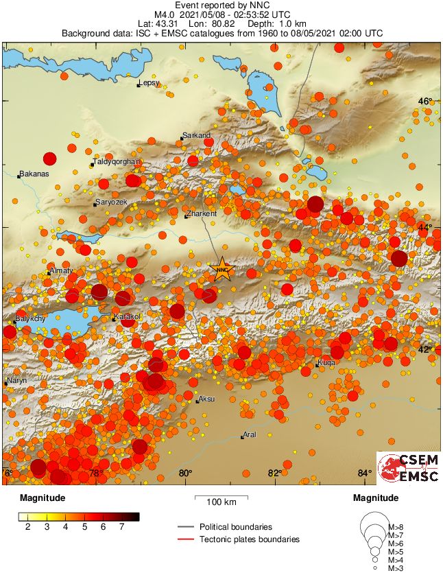 regional magnitude historical seismicity