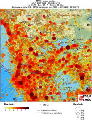 regional magnitude historical seismicity