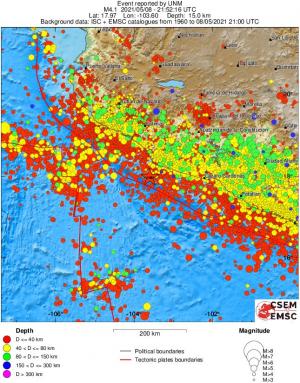 regional historical seismicity