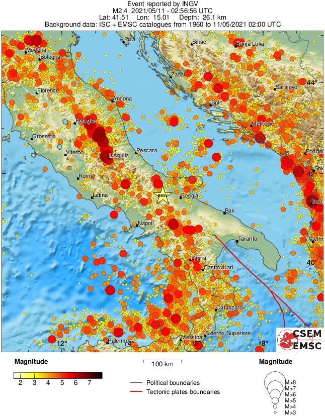 regional magnitude historical seismicity