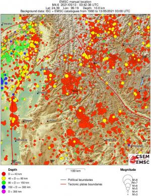 regional historical seismicity