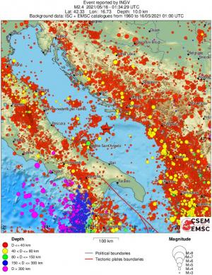 regional historical seismicity