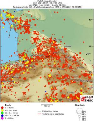 regional historical seismicity