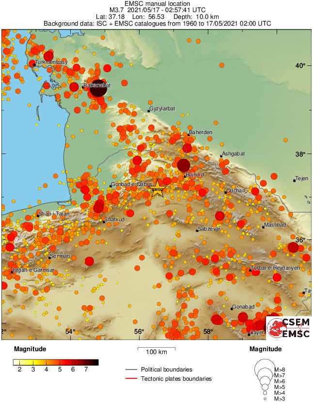 regional magnitude historical seismicity