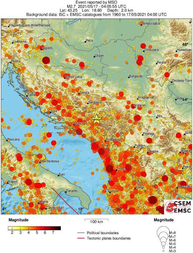 regional magnitude historical seismicity
