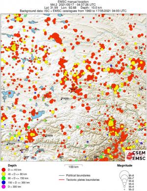 regional historical seismicity