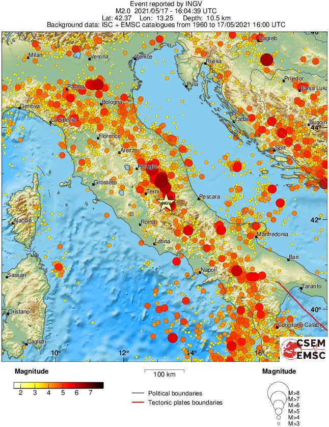 regional magnitude historical seismicity