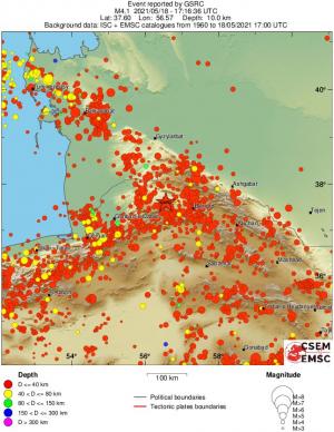 regional historical seismicity