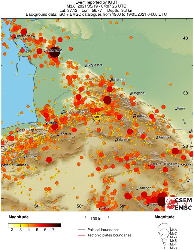 regional magnitude historical seismicity