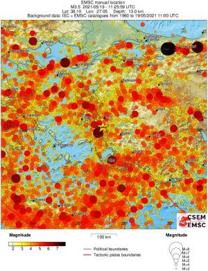 regional magnitude historical seismicity