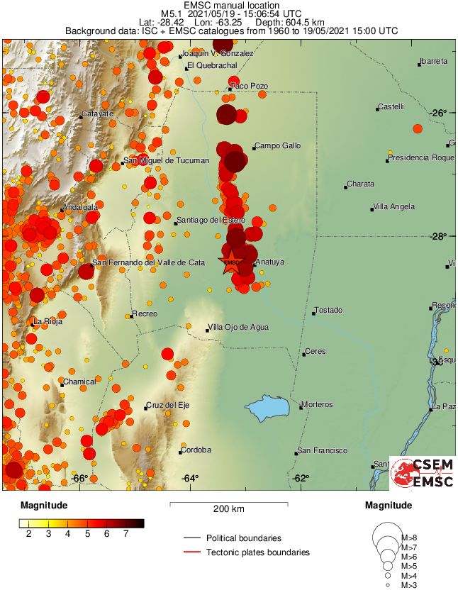 regional magnitude historical seismicity