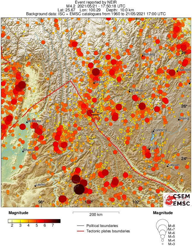 regional magnitude historical seismicity