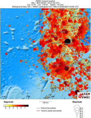 regional magnitude historical seismicity