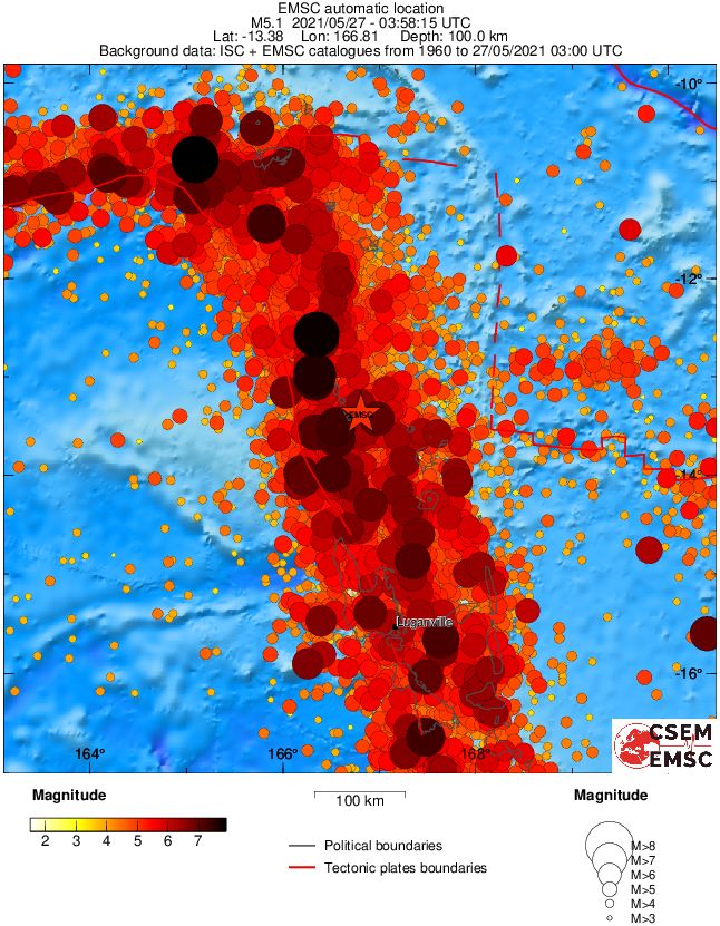 regional magnitude historical seismicity
