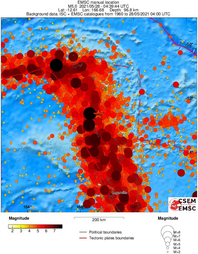 regional magnitude historical seismicity