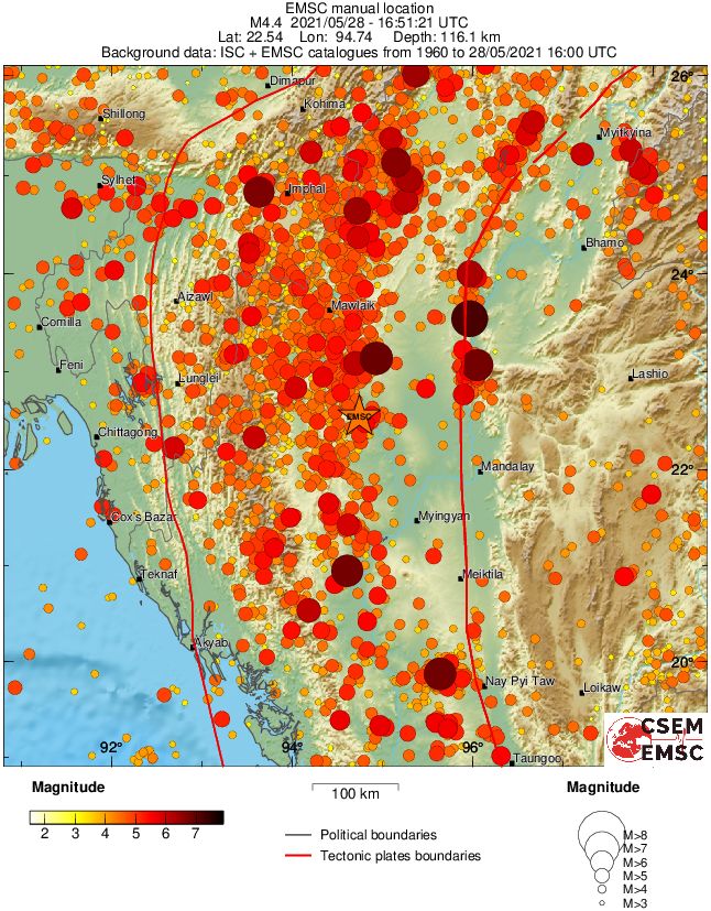 regional magnitude historical seismicity
