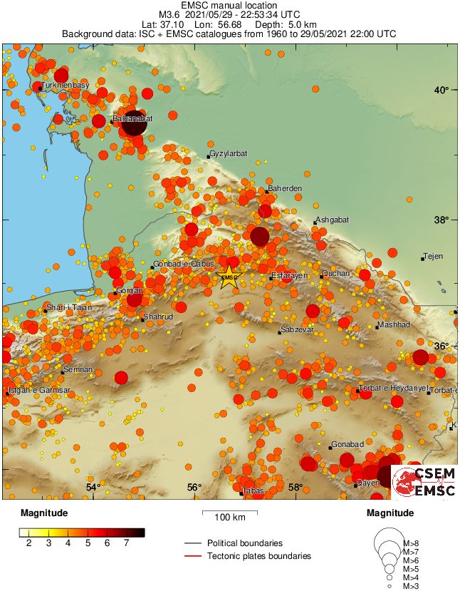 regional magnitude historical seismicity
