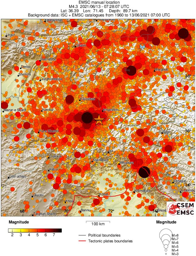 regional magnitude historical seismicity