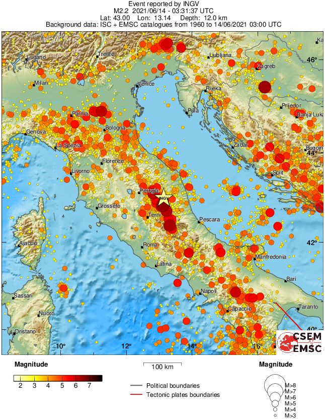 regional magnitude historical seismicity