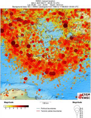 regional magnitude historical seismicity