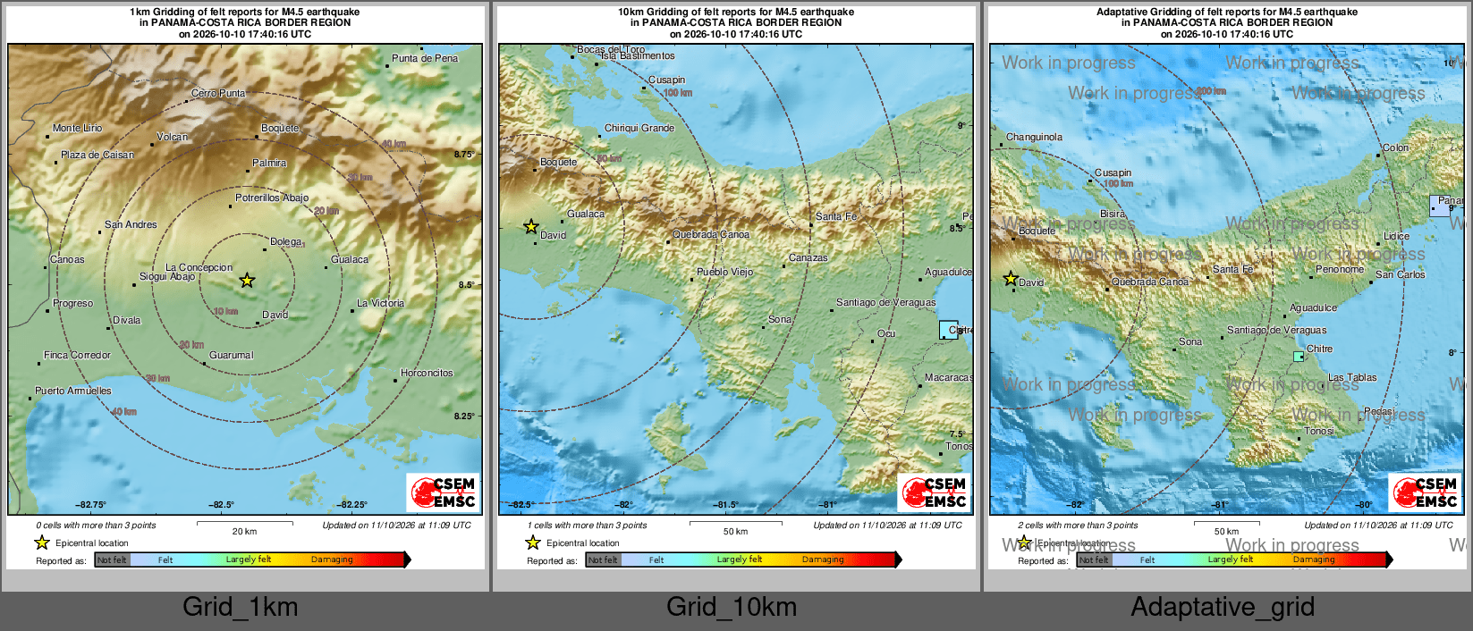 Earthquake maps